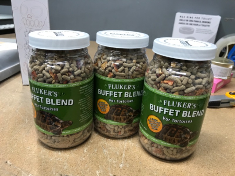 Photo 2 of **EXP:06/22***  ** NON-REFUNDABLE**  * SOLD AS IS **  ** SETS OF 3**
Flukers 70023 Buffet Blend Tortoise Food, 6.75Oz
