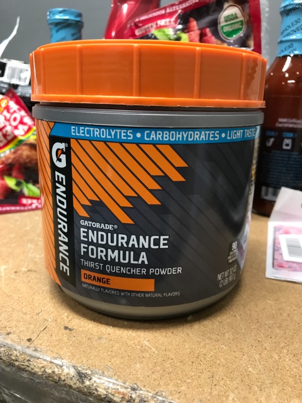 Photo 2 of ***  APR 06 2022***    *** NON-REFUNDABLE**   ** SOLD AS IS **
Gatorade Endurance Formula Powder, Orange, 32 Ounce (Pack of 1)
