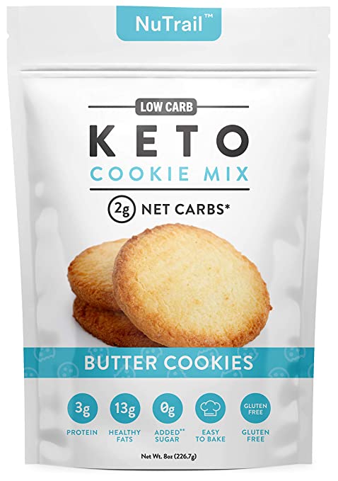 Photo 1 of ** EXP: 05/2022**   ** NON-REFUNDABLE**  ** SOLD AS IS**
NuTrail™ - Keto Shortbread Butter Cookies Baking Mix | Low Carb Snacks & Food - Only 2g Net Carb Per Cookie - Gluten Free & No Added Sugar, Healthy Diabetic Friendly Cookie Snack Dessert (Makes 10 L