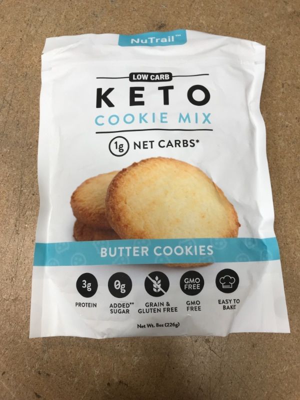 Photo 2 of ** EXP: 05/2022**   ** NON-REFUNDABLE**  ** SOLD AS IS**
NuTrail™ - Keto Shortbread Butter Cookies Baking Mix | Low Carb Snacks & Food - Only 2g Net Carb Per Cookie - Gluten Free & No Added Sugar, Healthy Diabetic Friendly Cookie Snack Dessert (Makes 10 L