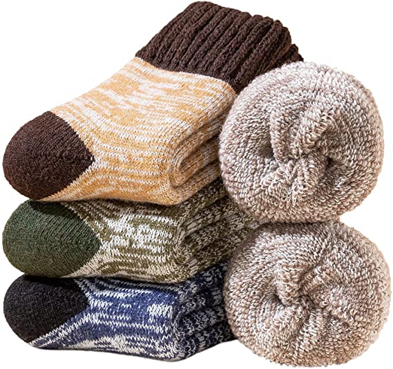 Photo 1 of ** SETS OF 3**
YZKKE 3Pack Mens Super Thick Wool Warm Socks - Soft Comfort Casual Crew Winter Socks
