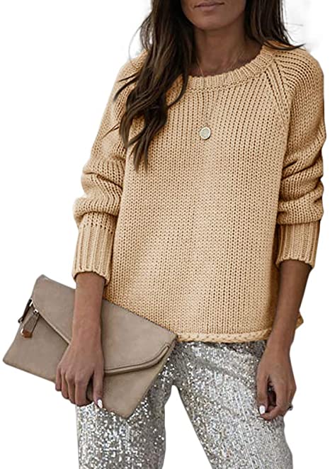Photo 1 of Saodimallsu Womens Loose Crewneck Sweaters Casual Long Sleeve Basic Ribbed Knit Jumper Pullover Tops
SIZE: LARGE
Color: Khaki