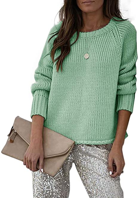 Photo 1 of Saodimallsu Womens Loose Crewneck Sweaters Casual Long Sleeve Basic Ribbed Knit Jumper Pullover Tops
SIZE: MEDIUM
COLOR: GREEN