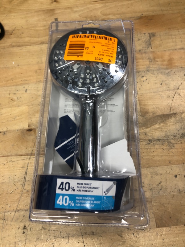 Photo 1 of HydroEnergetix 8-Spray Patterns with 1.75 GPM 4.75 in. Wall Mount Single Handheld Shower Head in Chrome