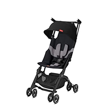 Photo 1 of gb Pockit+ All-Terrain, Ultra Compact Lightweight Travel Stroller with Canopy and Reclining Seat in Velvet Black
