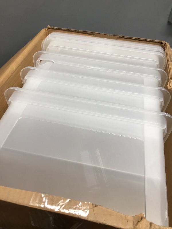 Photo 1 of IRIS USA Letter and Legal Size Plastic Storage Bin Tote Organizing File Box with Durable and Secure Latching Lid