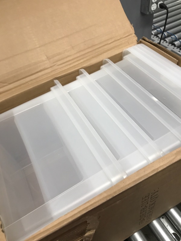 Photo 1 of IRIS USA Letter and Legal Size Plastic Storage Bin Tote Organizing File Box with Durable and Secure Latching Lid