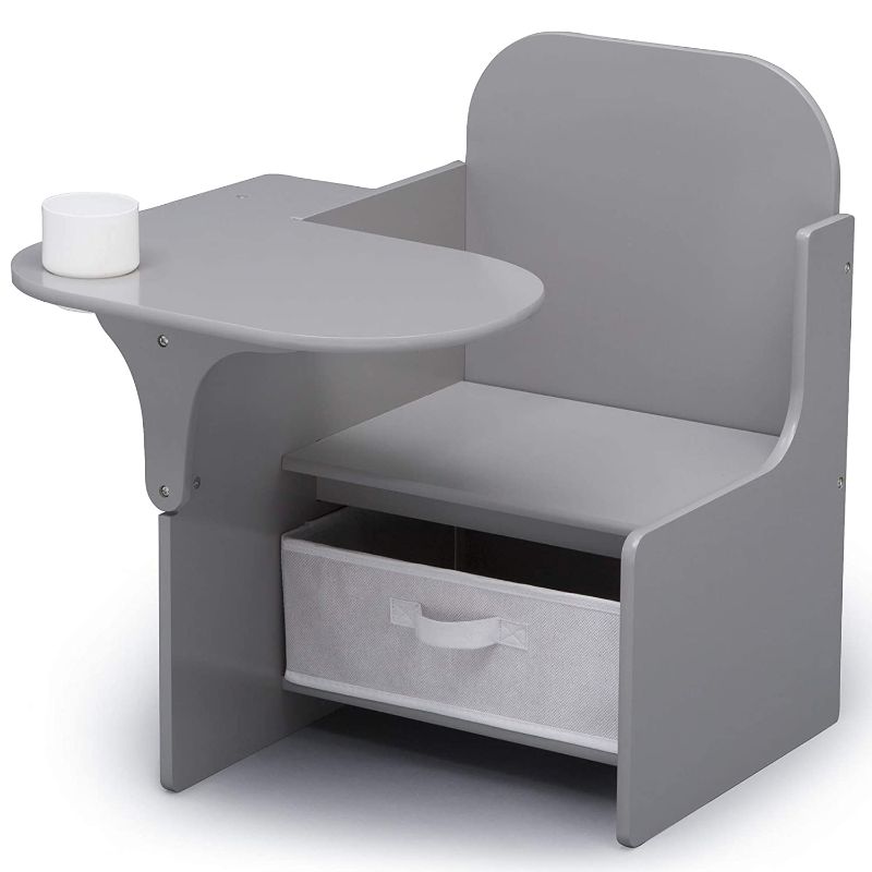 Photo 1 of Delta Children MySize Chair Desk with Storage Bin, Grey