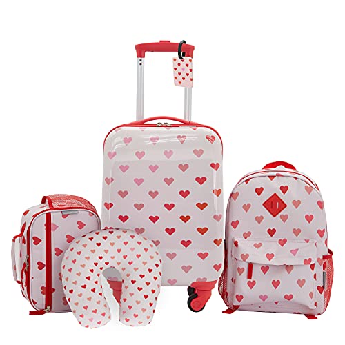 Photo 1 of *READ BELOW** TCL 5-Piece Kid'S Luggage Set with Spinner Wheels on Carry-on, HEART
