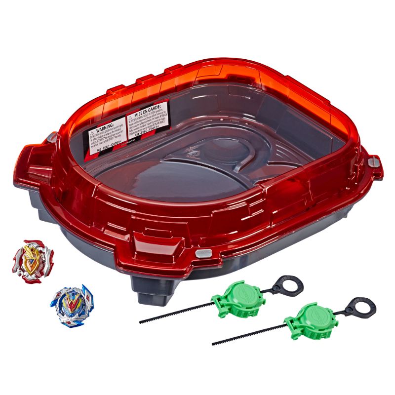 Photo 1 of BEYBLADE Burst Turbo Slingshock Rail Rush Battle Set -- Complete Set with Burst Beystadium, Battling Tops, & Launchers -- Age 8+
