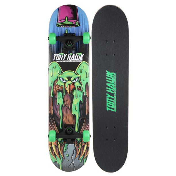 Photo 1 of *READ BELOW** Tony Hawk 31" Popsicle Slime Pipe Skateboard with Pro Trucks- Multicolor, Ages 5+, Full Black Grip Tape, Glossy Wood Finish, 50mmx30mm Colored Wheels with Traction Grooves, ABEC 1 Bearings
