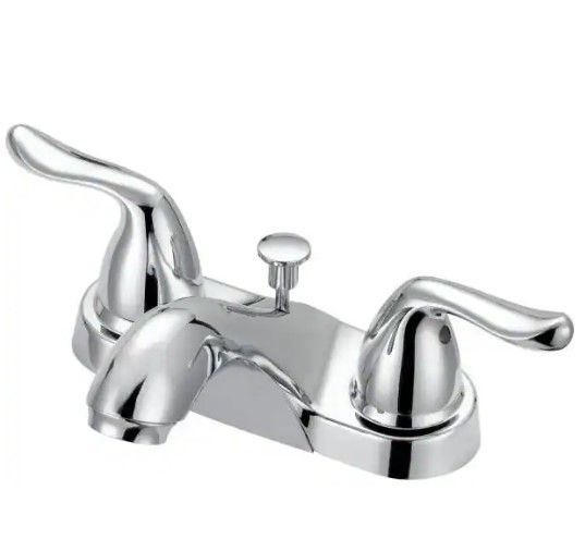 Photo 1 of **MISSING HARDWARE** Glacier Bay Constructor 4 in. Centerset 2-Handle Bathroom Faucet in Chrome