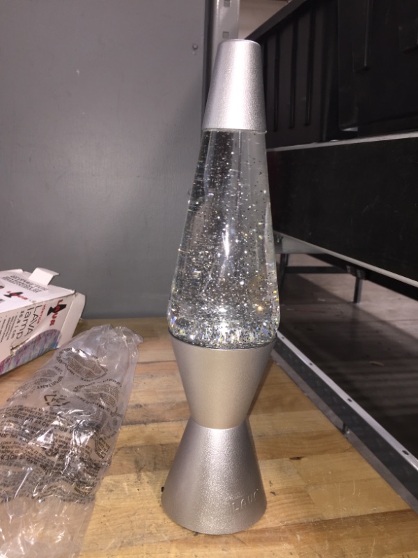 Photo 2 of **DOES NOT LIGHT UP** Lava 14.5 in. Silver Vortex Lamp