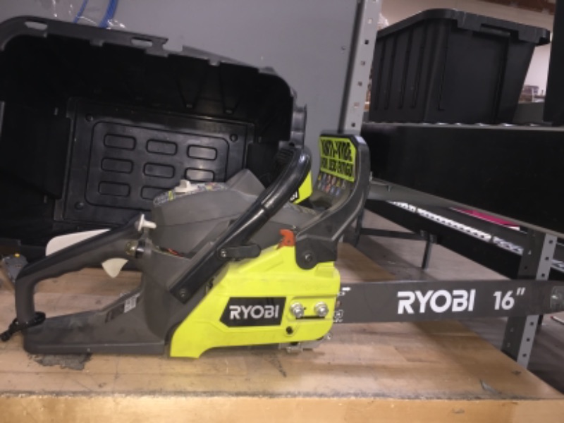 Photo 2 of ***NOT TESTED** RYOBI 16 in. 37cc 2-Cycle Gas Chainsaw with Heavy-Duty Case **MISSING CASE** 