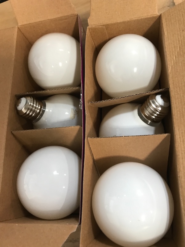 Photo 2 of 60-Watt Equivalent G25 LED Light Bulb Daylight Frosted Glass Globe Light Bulb (6-Pack)
