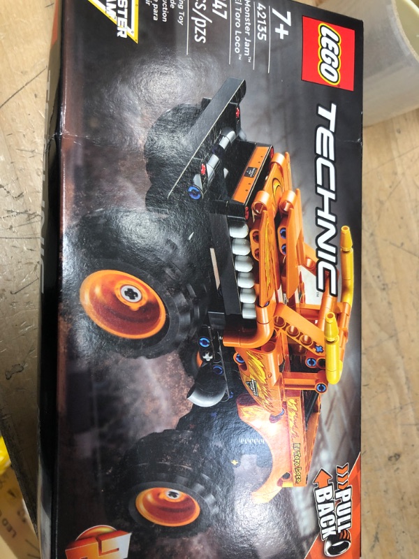 Photo 2 of LEGO Technic Monster Jam El Toro Loco 42135 Model Building Kit; A 2-in-1 Pull-Back Toy for Kids Who Love Monster Trucks; Makes A Great Birthday Gift for Monster Truck Fans; for Ages 7+ (247 Pieces)
