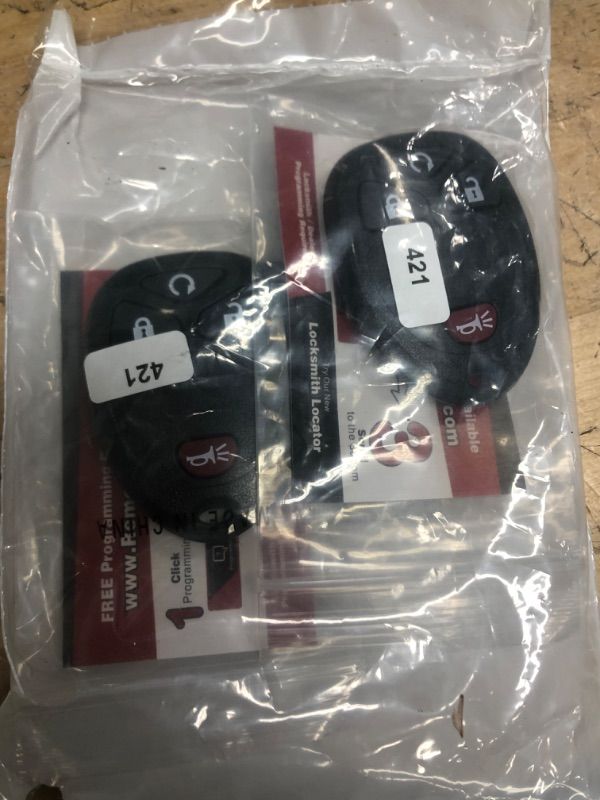 Photo 2 of Car Key Fob Keyless Entry Remote fits Chevy Silverado Traverse Equinox Avalanche/GMC Sierra/Pontiac Torrent/Saturn Outlook Vue (OUC60270, OUC60221), Set of 2
