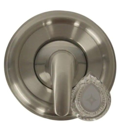 Photo 1 of 1-Handle Valve Trim Kit in Brushed Nickel for MOEN Tub/Shower Faucets (Valve Not Included)
