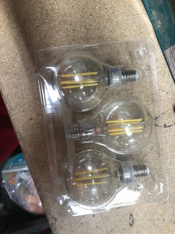 Photo 3 of ** SETS OF 2**
60-Watt Equivalent G16.5 ENERGY STAR and CEC Title 20 Dimmable Filament LED Light Bulb Daylight (3-Pack)
