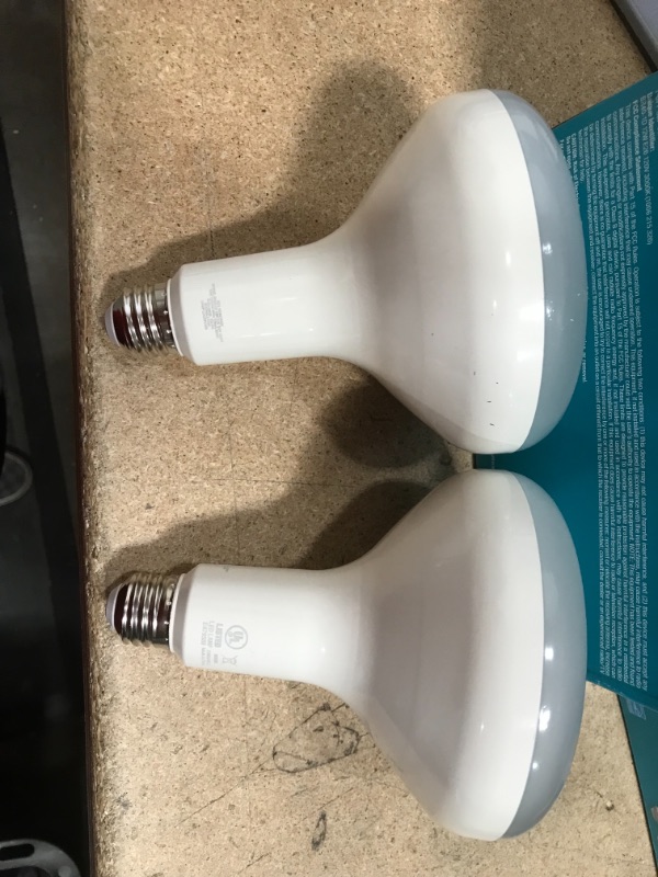 Photo 3 of ** SETS OF 2**
75-Watt Equivalent BR40 Dimmable ENERGY STAR LED Light Bulb Bright White 3000K (2-Pack)
