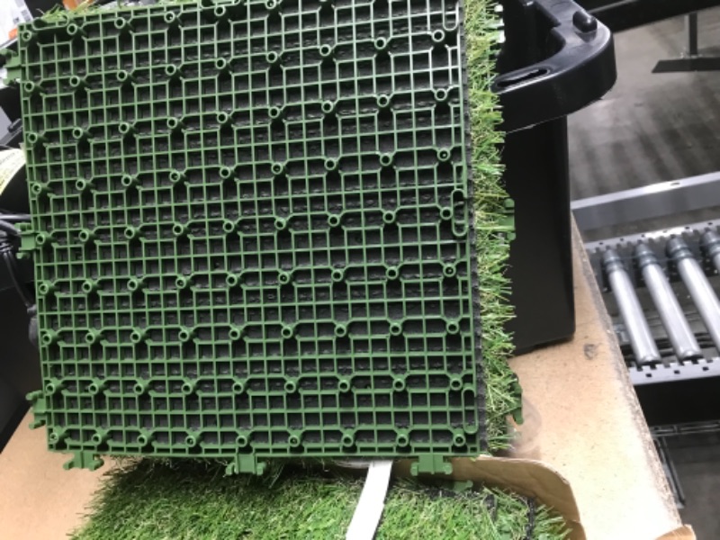 Photo 2 of 1 ft. x 1 ft. Artificial Grass Interlocking Tiles (9-Pack)
1 case contains 9, 12 in. x 12 in. artificial grass tiles