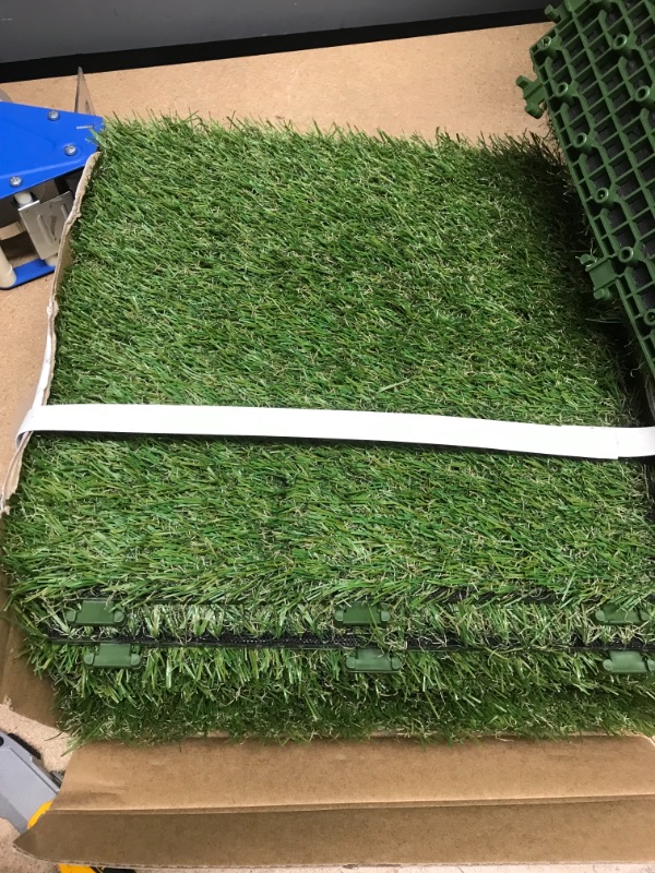 Photo 4 of 1 ft. x 1 ft. Artificial Grass Interlocking Tiles (9-Pack)
1 case contains 9, 12 in. x 12 in. artificial grass tiles