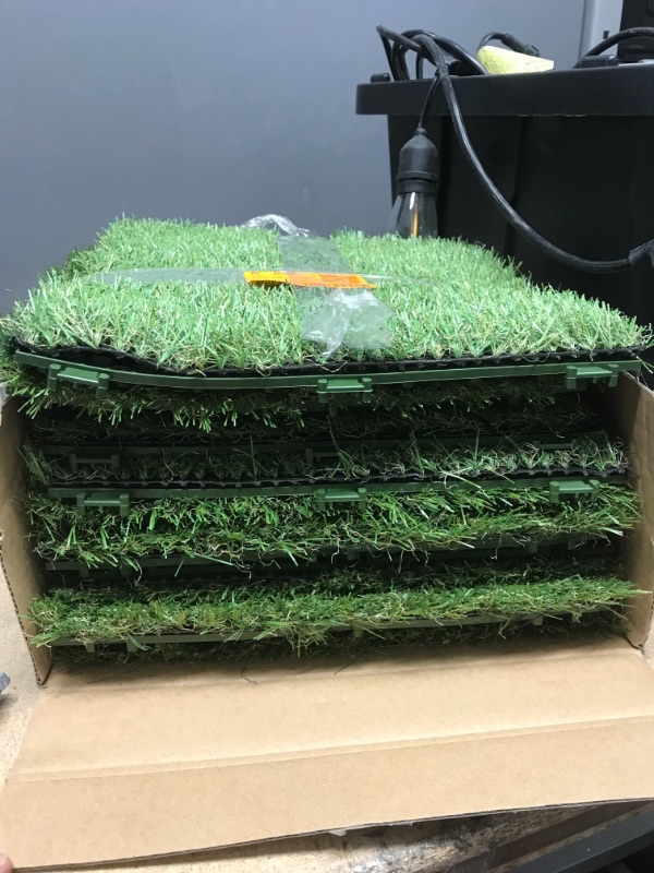 Photo 3 of 1 ft. x 1 ft. Artificial Grass Interlocking Tiles (9-Pack)
1 case contains 9, 12 in. x 12 in. artificial grass tiles