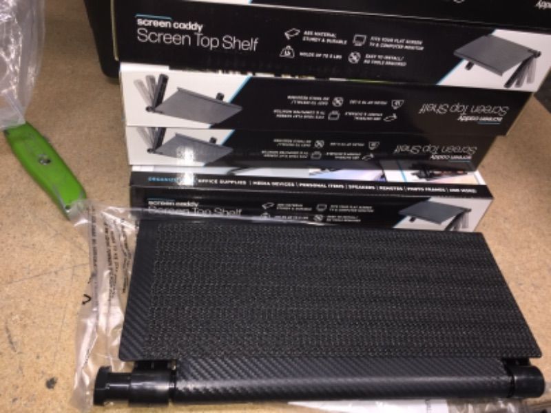 Photo 1 of 2 SETS OF- Screen Caddy, TV Shelf, Mountable Monitor/TV/Screen Top Shelf, TV Tray, Shelf Monitor Mount Organizer, Media Device Storage Shelf

