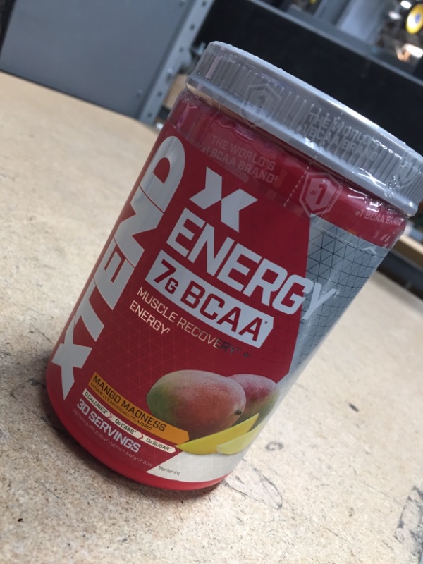 Photo 3 of (NON-REFUNDABLE) EXPIRATION DATE: 05/2021
Xtend Energy BCAA Powder Mango 125mg Caffeine + Sugar Free Pre Workout Muscle Recovery Drink with Amino Acids 7g BCAAs for Men & Women 30 Servings Packaging May Vary (108300)
