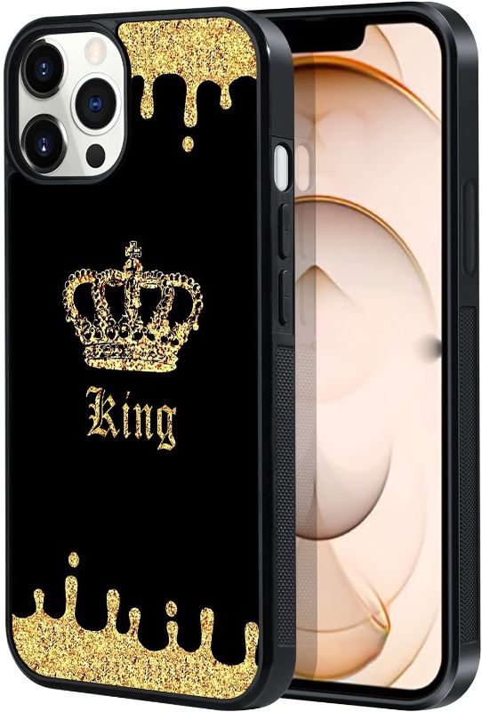 Photo 1 of (2 PACK )
ZIYE Compatible with iPhone 13 Pro Max Case for Women Mobile Phone Cases Golden Crown Queen Pattern TPU Tire Pattern Side Shatter Resistant Shell Shockproof Anti-Scratch Full Body Protective Cover

