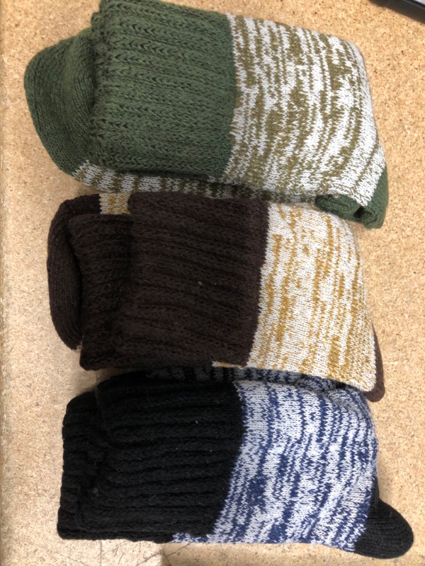 Photo 2 of (2 pack) (mens size:6-11) yzkke 3 pack mens super thick wool warm socks soft casual comfort winter sock