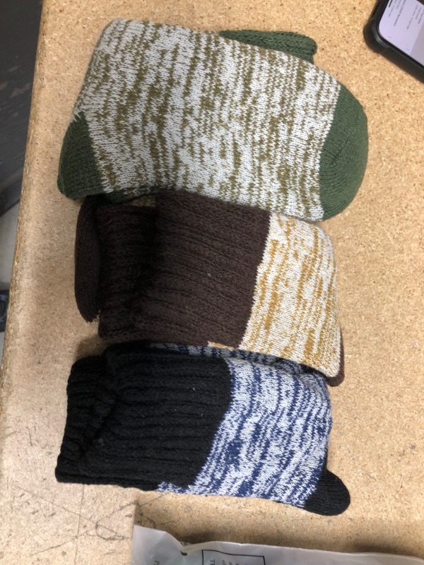 Photo 1 of (2 pack) (mens size:6-11) yzkke 3 pack mens super thick wool warm socks soft casual comfort winter sock