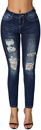 Photo 1 of roswear Women's Essentials Ripped Mid Rise Destroyed Skinny Jeans
SIZE: MEDIUM 