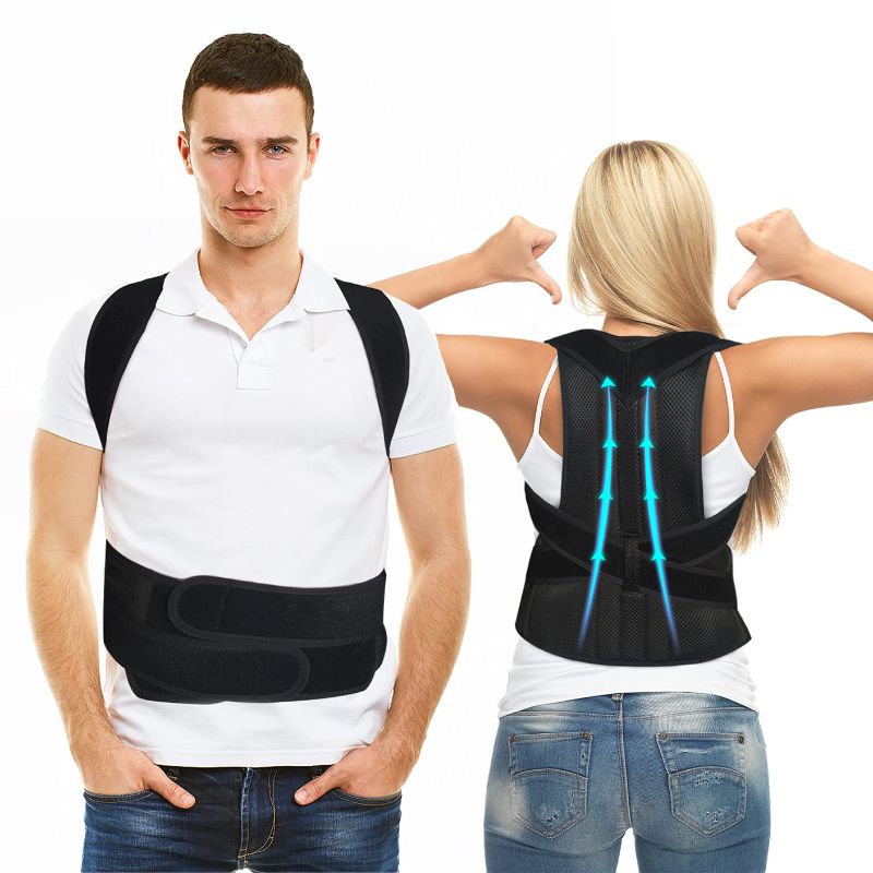 Photo 1 of Back Posture Corrector Support Belts Pain Relief Improves Posture Spine Support Adjustable and Breathable Unisex size XXL