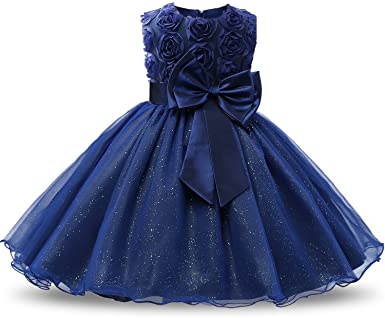 Photo 1 of NNJXD Girl Sleeveless Lace 3D Flower Tutu Holiday Princess Dresses 4-5T