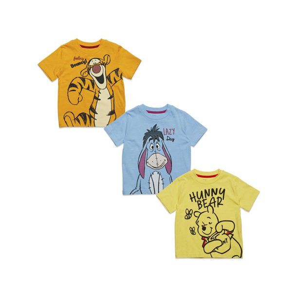 Photo 1 of Disney Winnie the Pooh Toddler Boys 3 Pack Graphic T-Shirts Multicolored 4T