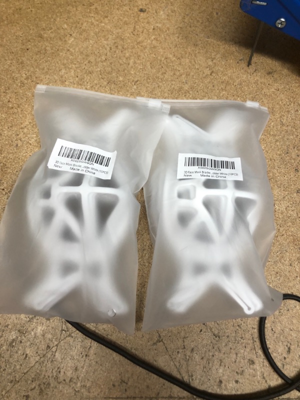 Photo 2 of 3D Face Mask Bracket 10PCS 3D Silicone Mask Bracket Breathe Cup for Mask Brace Cool Mask Inserts for Breathing Room Plastic Mask Insert Mask Holder (White),Mask Rope is Fixed to Prevent Falling off (x2)