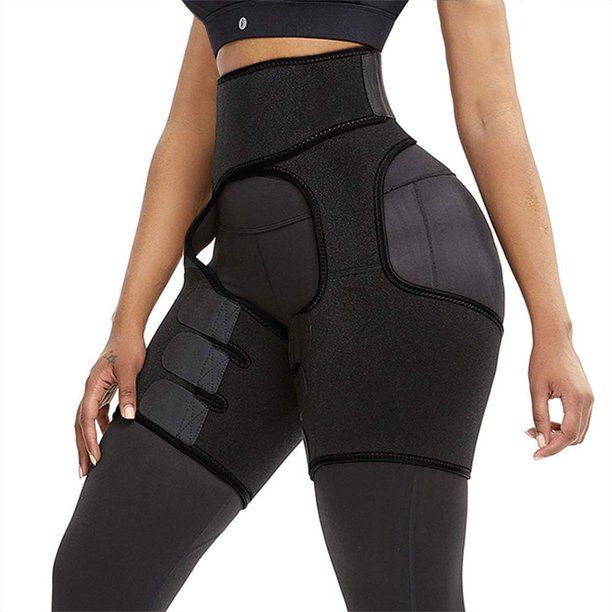 Photo 1 of 3 in 1 Waist Trainer Cincher Thigh Trimmer Sweat Belt Yoga Shapewear Gym Body Shaper size 3xl