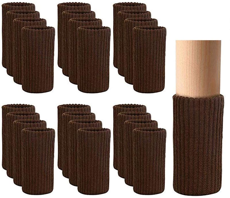 Photo 1 of **SET OF 2**
24 PCS Furniture Leg Socks Knitted Furniture Socks - Chair Leg Floor Protectors for Avoid Scratches, Furniture Pads Set for Moving Easily and Reduce Noise, Coffee
