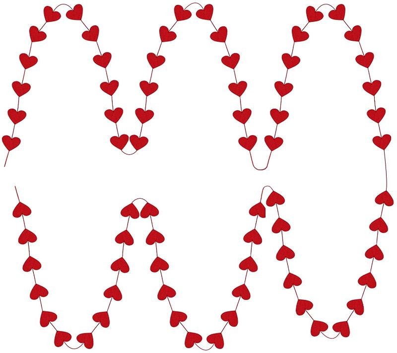 Photo 1 of **SET OF 4**
Valentines Day Decor,Vertical Bar Red Heart Hanging String Garland Decorations,Use for Decorate Bridal Chamber, Window Display, Shopping Mall Activity, Party Decoration
