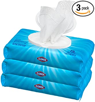 Photo 1 of Clorox Disinfecting Wipes, Bleach Free Cleaning Wipes, Fresh Scent, Moisture Lock Lid, 75 Wipes, Pack of 3 