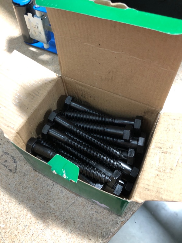 Photo 2 of 1/2 x 4" deck bolts black color screws 25 count