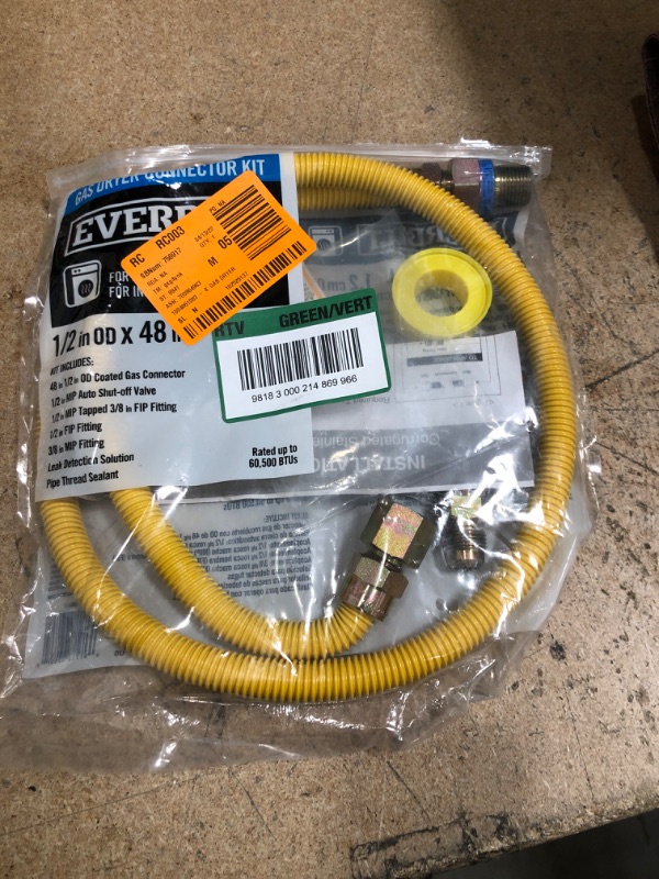 Photo 2 of Everbilt 4 ft. Gas Dryer Connector Kit