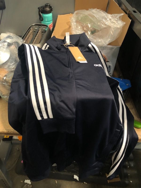 Photo 2 of adidas Men's Essentials 3-Stripes Tricot Track Jacket - Size LT (Large Tall)
