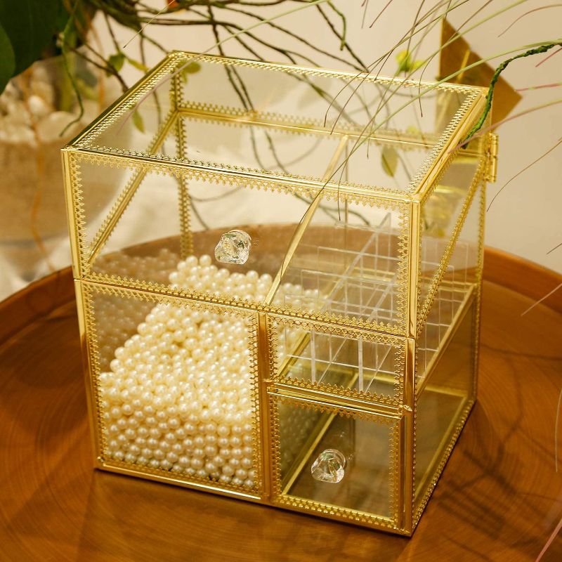 Photo 1 of  Makeup Organizer - Glass - with FREE PEARLS