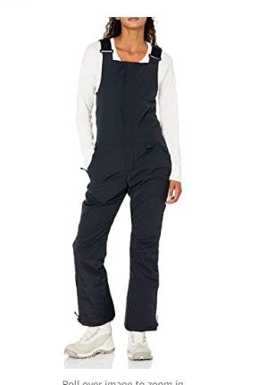 Photo 1 of Amazon Essentials Women's Water-Resistant Full-Length Insulated Snow Bib, Small
