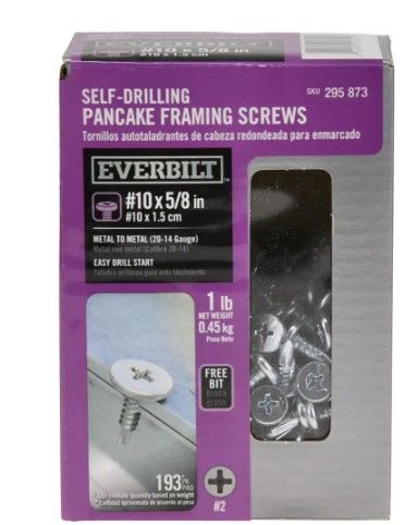 Photo 1 of #10 5/8 in. Phillips Pan-Head Self-Drilling Screw 1 lb.-Box (2 box count)
