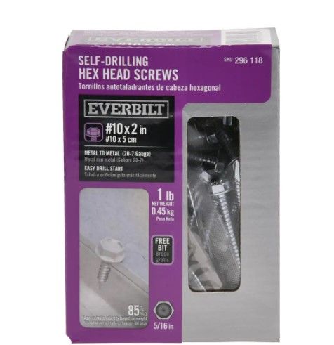 Photo 1 of #10 2 in. External Hex Flange Hex-Head Self-Drilling Screws 1 lb.-Box (2 box count)
