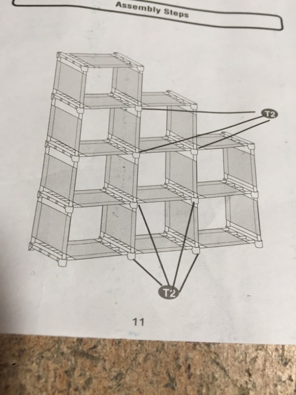 Photo 1 of 9 SQUARE STORAGE SHELF PLASTIC AND FABRIC