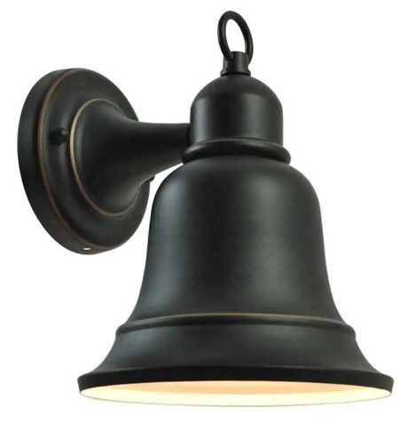 Photo 1 of 
Home Decorators Collection
1-Light Oil Rubbed Bronze Outdoor Wall Lantern Sconce Dark Sky Compliant